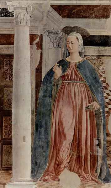 Annunciation (detail 1) Oil Painting by Piero della Francesca