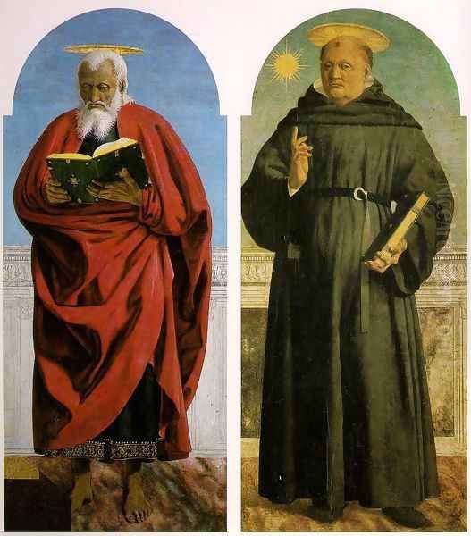 Polyptych of Saint Augustine (2) 1460-70 Oil Painting by Piero della Francesca