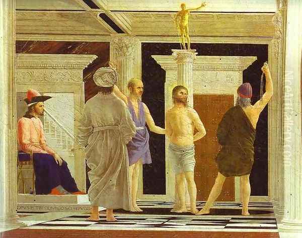 Flagellation Oil Painting by Piero della Francesca