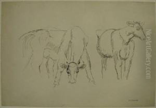 Two Cows by William Sommer