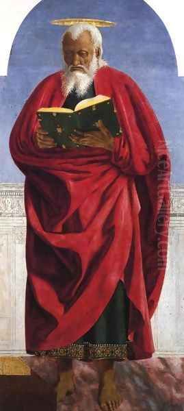 St Simon the Apostle 1454-1469 Oil Painting by Piero della Francesca