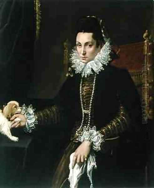 Portrait of Ginevra Aldrovandi Hercolani as a Widow Oil Painting by Lavinia Fontana