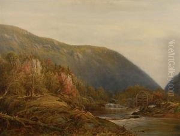 Autumn River Landscape Oil Painting by William Louis Sonntag