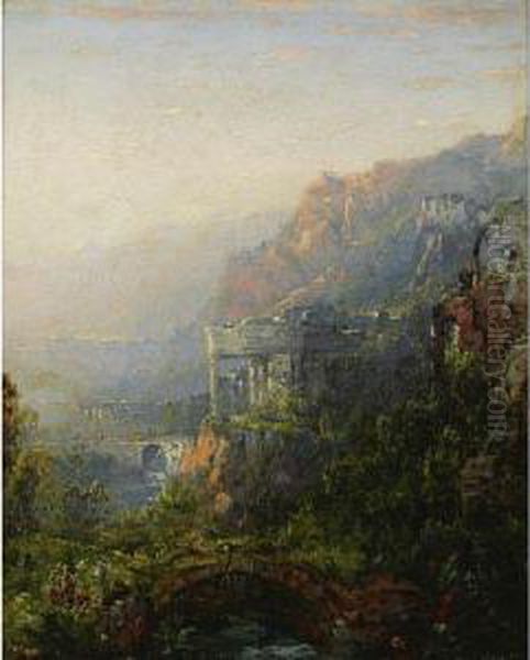 Italian Landscape Oil Painting by William Louis Sonntag