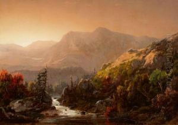 Autumn Landscape Oil Painting by William Louis Sonntag