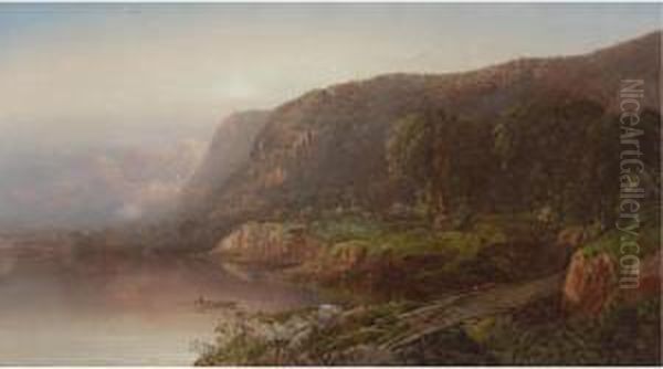 Along The Ohio River Oil Painting by William Louis Sonntag