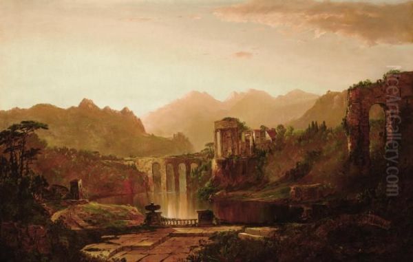 Landscape With Ruins Oil Painting by William Louis Sonntag