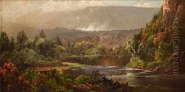 Restful Mountain (morning On The Potomac) Oil Painting by William Louis Sonntag