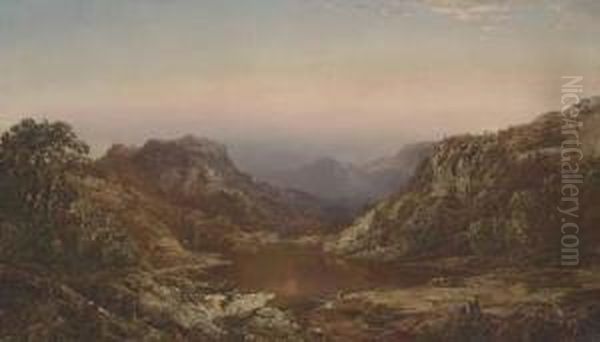 Mountain Landscape Oil Painting by William Louis Sonntag