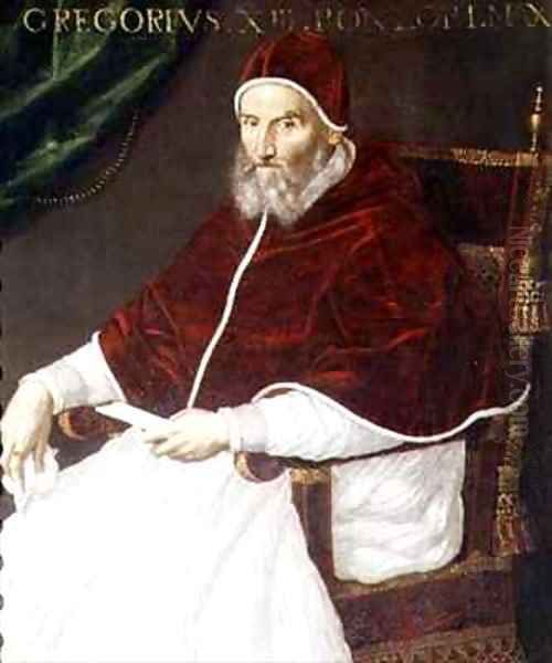 Portrait of Pope Gregory XIII Oil Painting by Lavinia Fontana