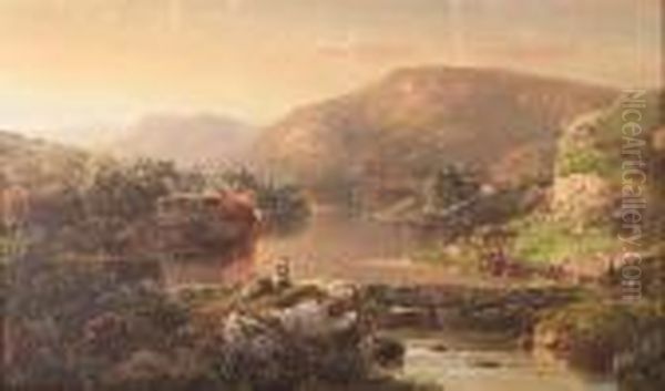 A View Of Shenandoah Valley Oil Painting by William Louis Sonntag