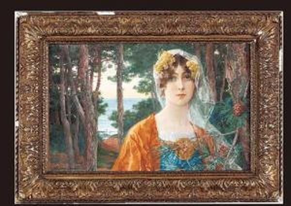 Titania Oil Painting by Elisabeth Sonrel