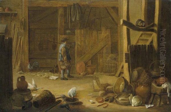 Bauerliches Interieur Oil Painting by Hendrick Maertensz. Sorch (see Sorgh)