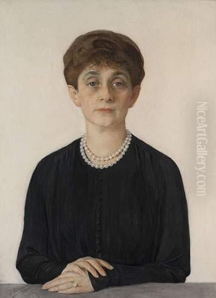 Portrait Of Mrs. Otto Kahn Oil Painting by Savely Sawelij Sorin /