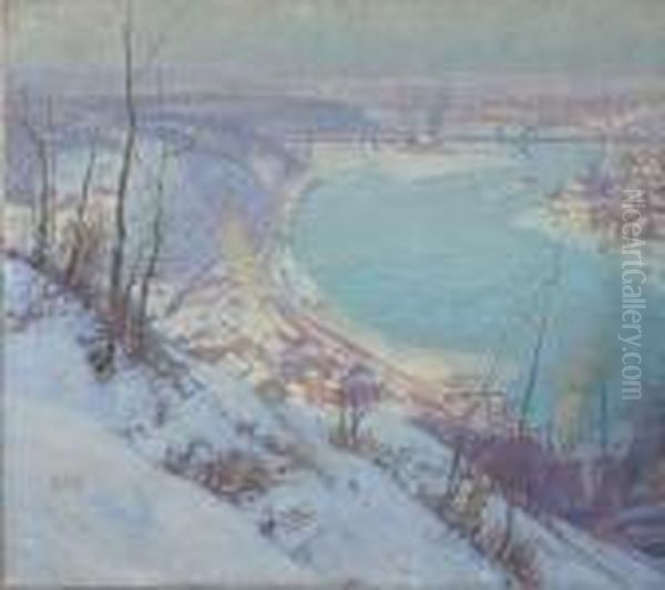 Snowbound Hills, Winter Landscape by George William Sotter