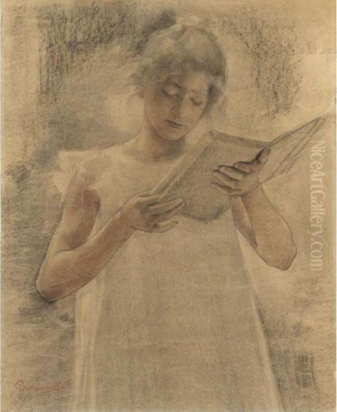 Libro Azzurro, Studio Oil Painting by Giovanni Sottocornola