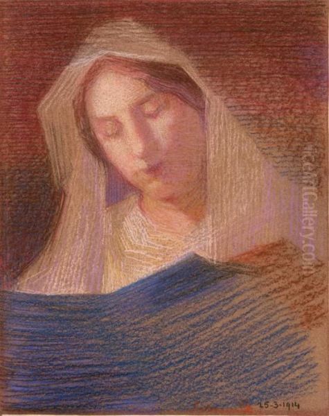 Madonna Oil Painting by Giovanni Sottocornola