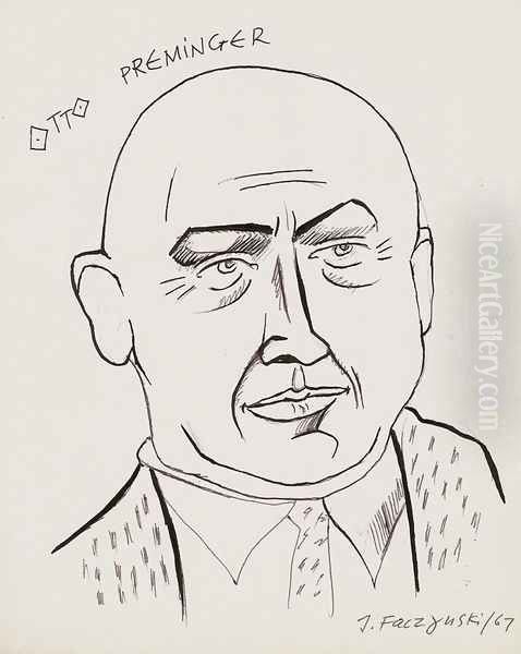 Otto Preminger Oil Painting by Jerzy Faczynski