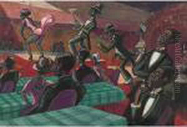 Night Club In Harlem Oil Painting by Serge Iurevich Soudeikine