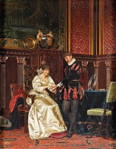 Is Love In The Future? Oil Painting by Frederic Soulacroix