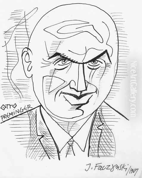 Otto Preminger I Oil Painting by Jerzy Faczynski