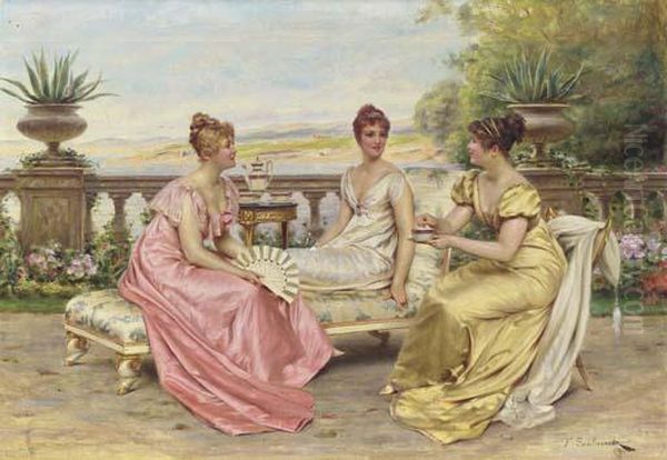 An Idle Afternoon Oil Painting by Frederic Soulacroix