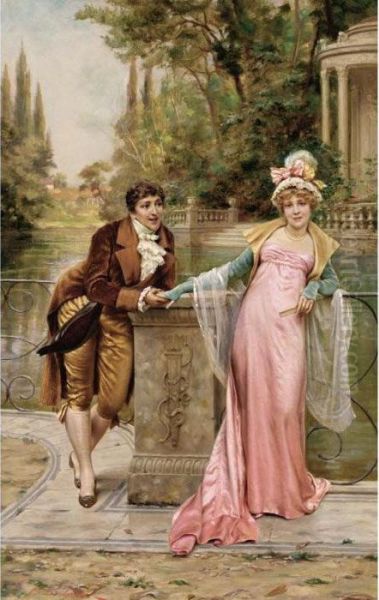 The Proposal Oil Painting by Frederic Soulacroix