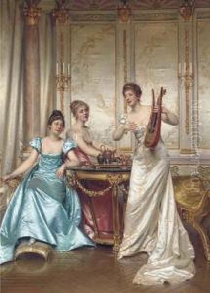 The Charming Performance Oil Painting by Charles Joseph Frederick Soulacroix