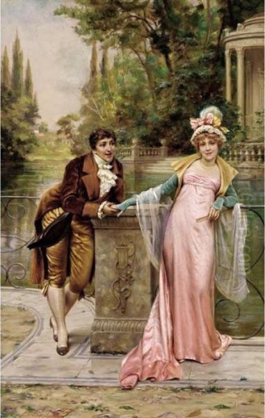 The Proposal Oil Painting by Charles Joseph Frederick Soulacroix