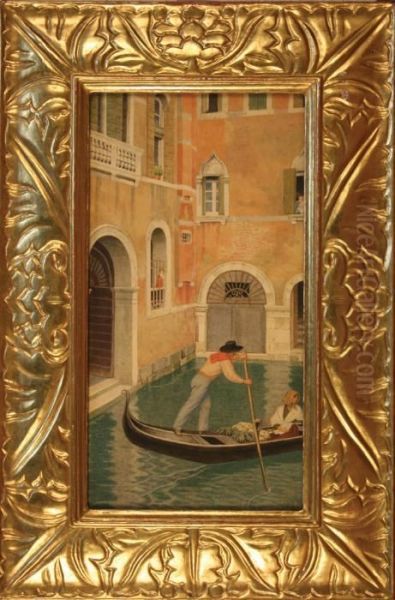 Campo De La Guerra, Venice Oil Painting by Joseph Edward Southall