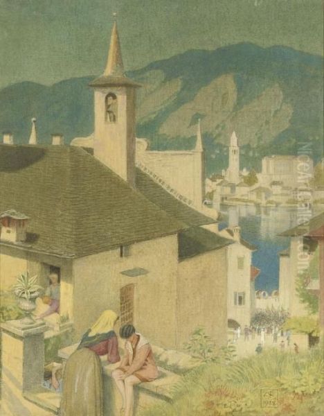 Orta, Venti Settembre Oil Painting by Joseph Edward Southall