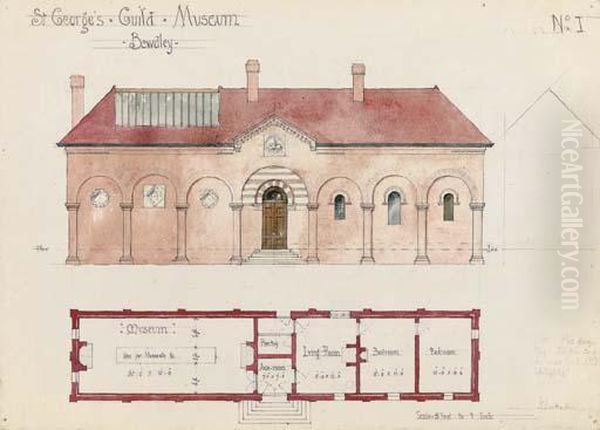 Design For The St George's Guild Museum, Bewdley Oil Painting by Joseph Edward Southall