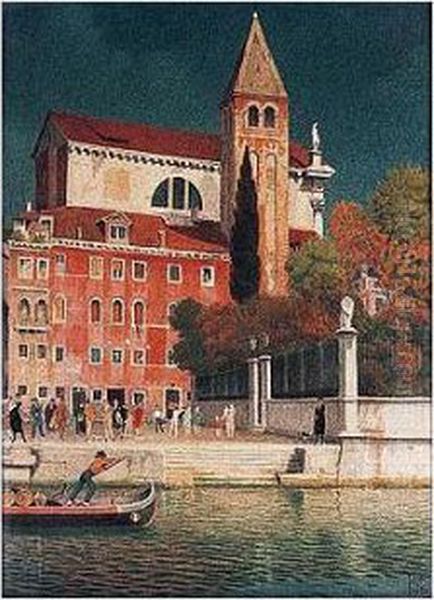 San Vitale, Venice Oil Painting by Joseph Edward Southall