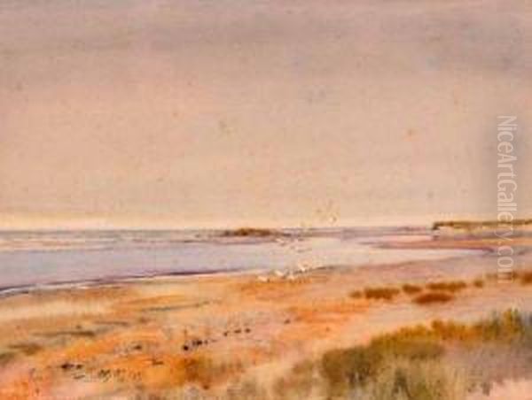 Gore Point Holme Towards Evening Oil Painting by Frank Southgate