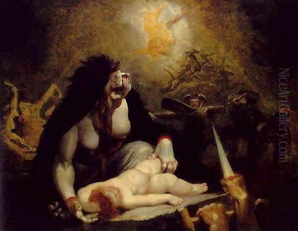 The Night-Hag Visiting the Lapland Witches Oil Painting by Johann Henry Fuseli