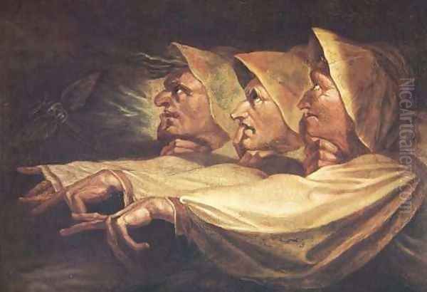 The Three Witches Oil Painting by Johann Henry Fuseli