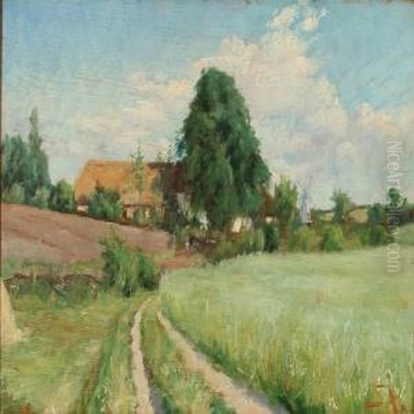 Summer's Day On The Country Oil Painting by Carl Martin Soya-Jensen