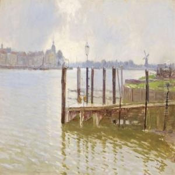 A View Towardscopenhagen Oil Painting by Carl Martin Soya-Jensen