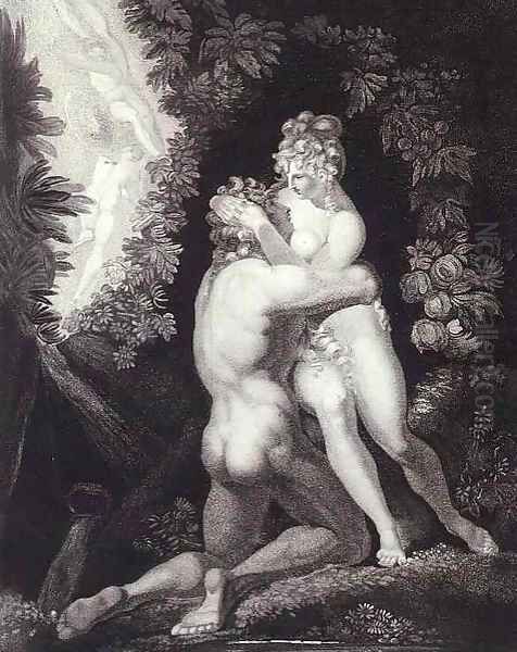 Adam and Eve Oil Painting by Johann Henry Fuseli