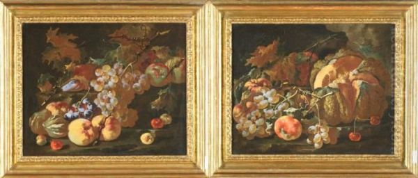 Nature Morte Con Frutta E Verdura Oil Painting by Giovanni Paolo Castelli Spadino