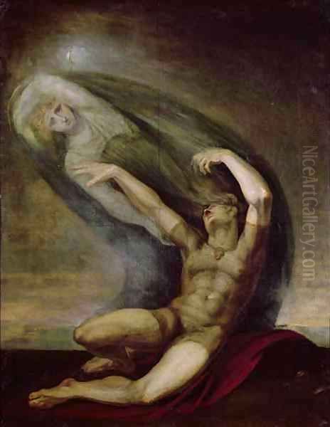 Achilles Searching for the Shade of Patrocles Oil Painting by Johann Henry Fuseli