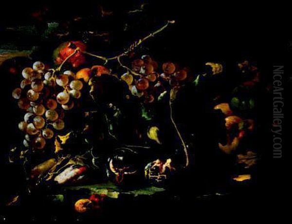 Natura Morta Con Frutta Oil Painting by Giovanni Paolo Castelli Spadino