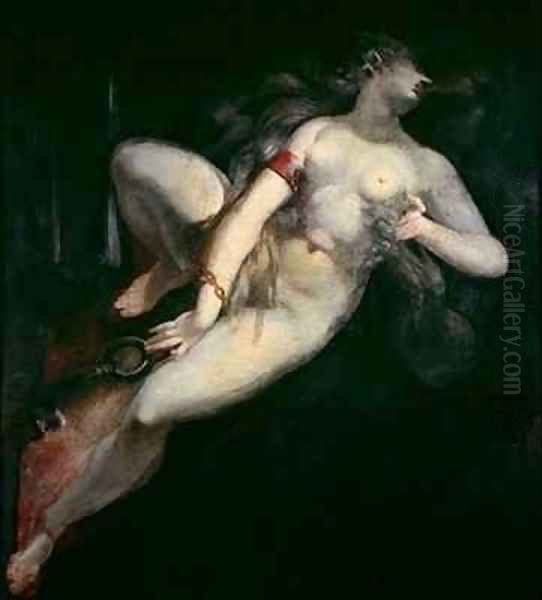 Sin Pursued by Death Oil Painting by Johann Henry Fuseli