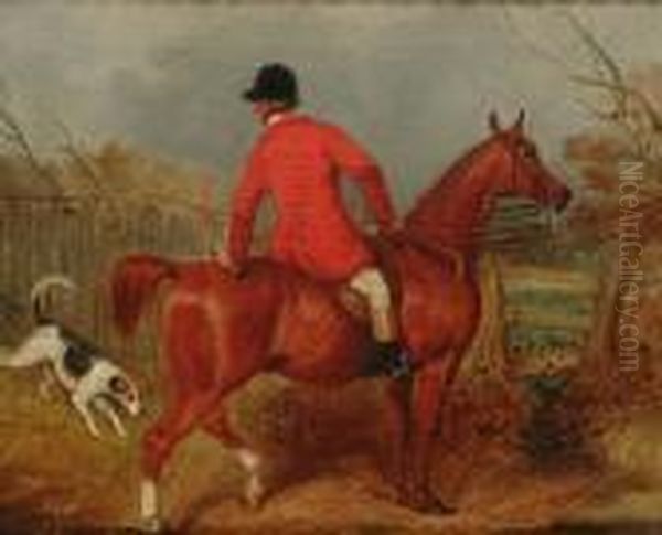 Huntsman And Hound Oil Painting by Charles Bilger Spalding