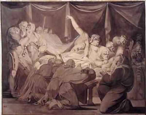 The Death of Cardinal Beaufort Oil Painting by Johann Henry Fuseli