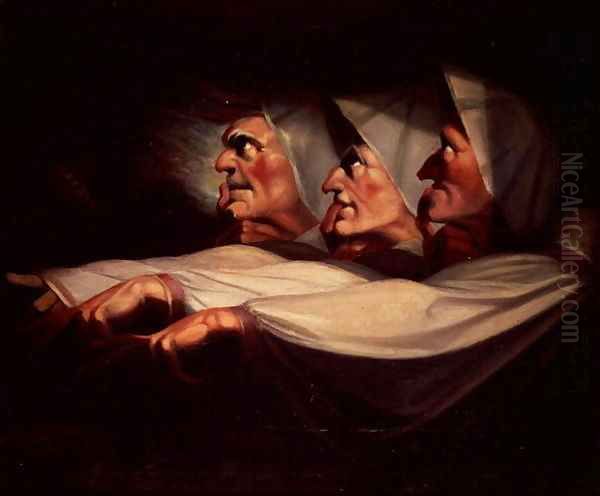 Three Witches Oil Painting by Johann Henry Fuseli