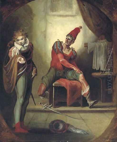 Every Man in his Humour, act I scene v, 1791 Oil Painting by Johann Henry Fuseli