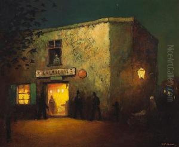 The Calaveras Bar, Old San Andreas Oil Painting by Will Speaks