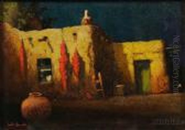 The Pepper Harvest, Santa Fe New Mexico Oil Painting by Will Speaks