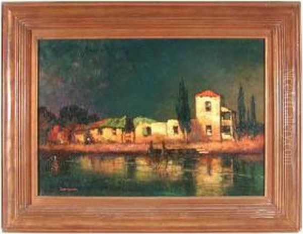 Old Adobe Farmhouse In The San Joaquin Oil Painting by Will Speaks